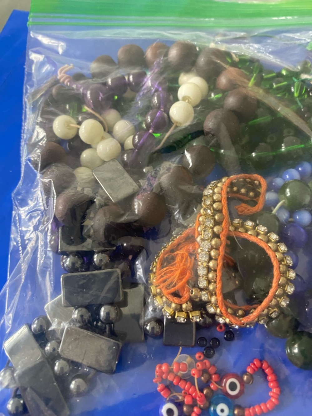 Mixed Bead Necklace & Jewelry Lot - Brown, Black, Purple, White, Red for crafts
